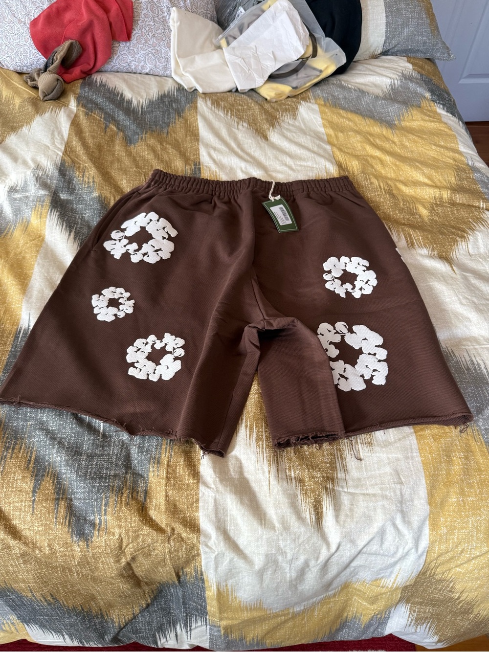 Denim Tears Cotton Wreath Brown Men’s Shorts Size 2X